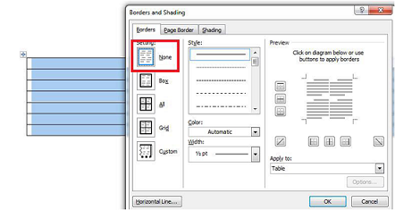 C&aacute;ch thiết kế CV tr&ecirc;n word: Sử dụng bảng
