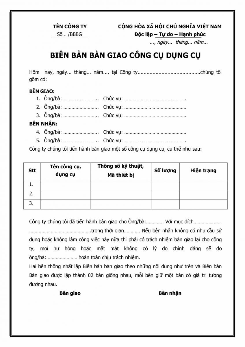 biên bản