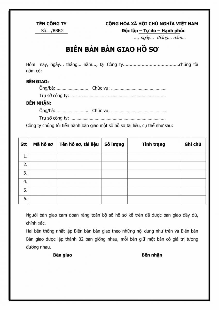 biên bản