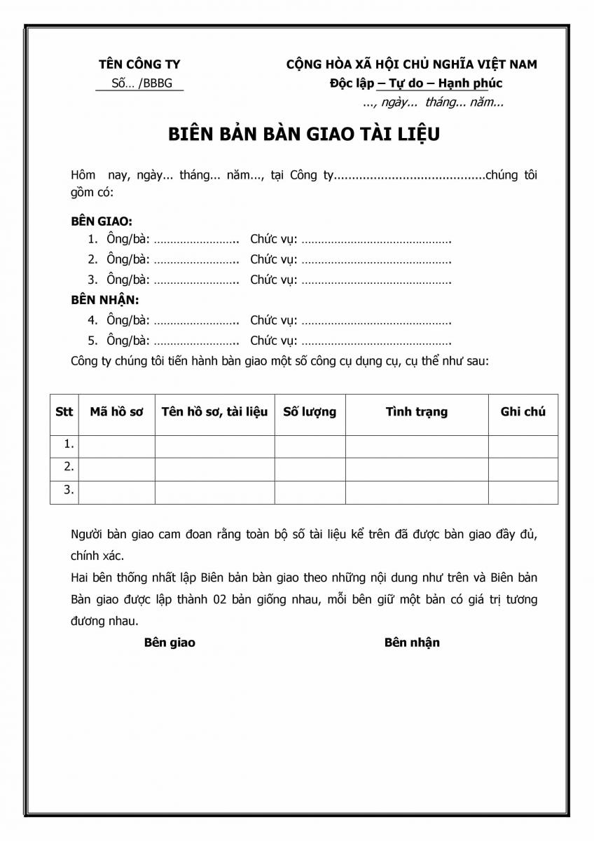 biên bản