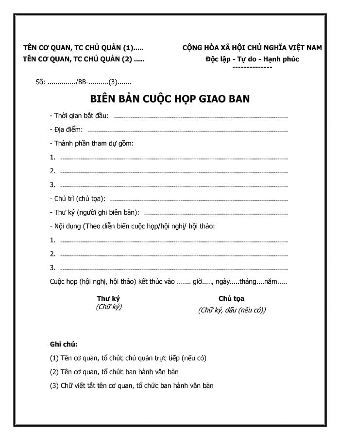 bi&ecirc;n bản