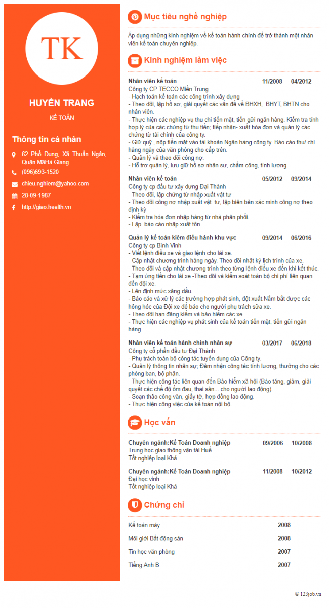 mục ti&ecirc;u nghề nghiệp trong cv