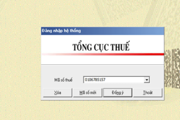 Đăng nhập hệ thống khai thuế