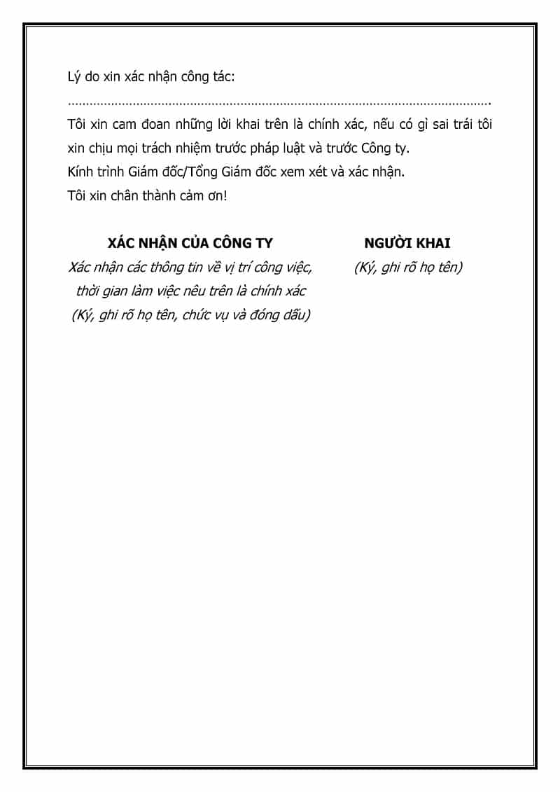 giấy x&aacute;c nhận
