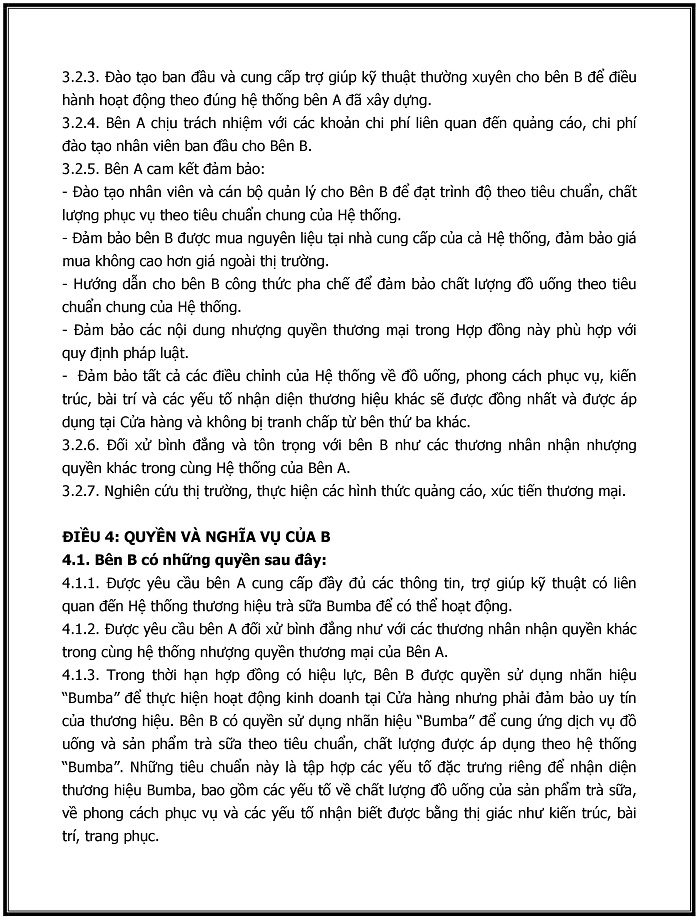 hợp đồng nhượng quyền kinh doanh