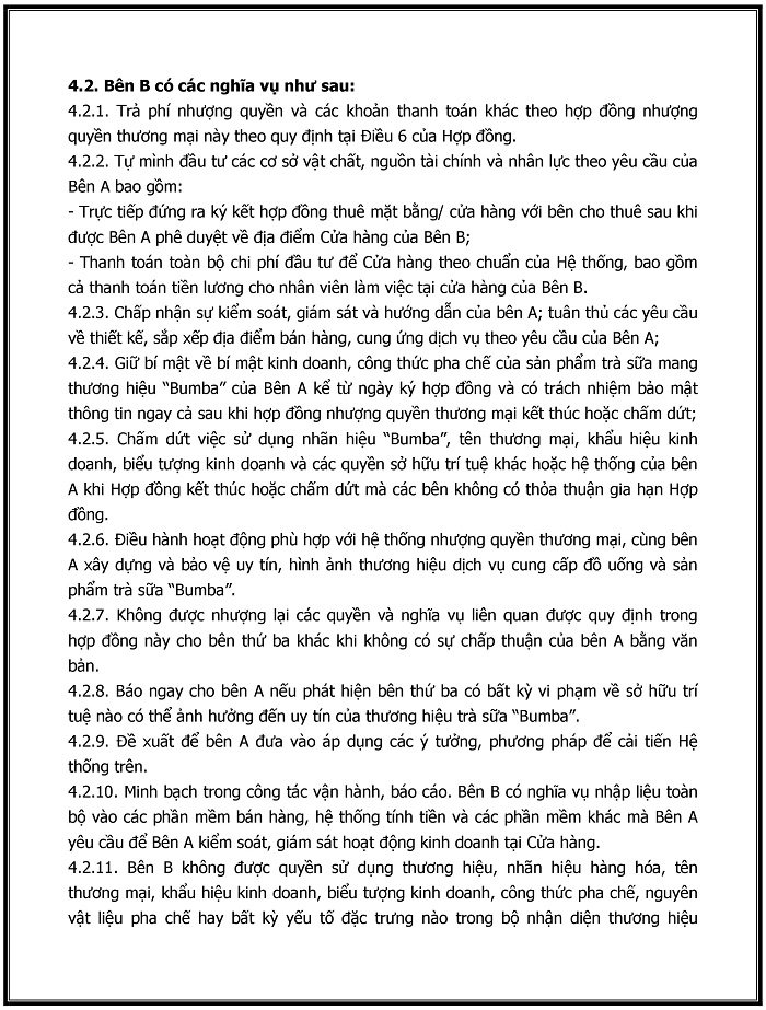 hợp đồng nhượng quyền kinh doanh