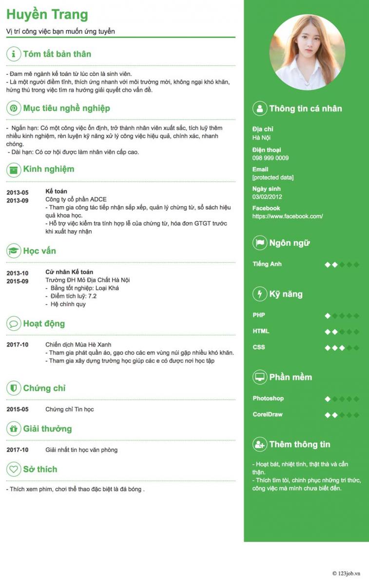 Kinh nghiệm l&agrave;m việc trong cv