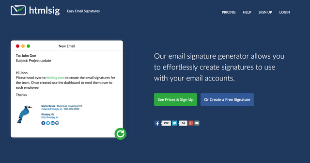Tạo chữ k&yacute; Gmail với HTMLSIG