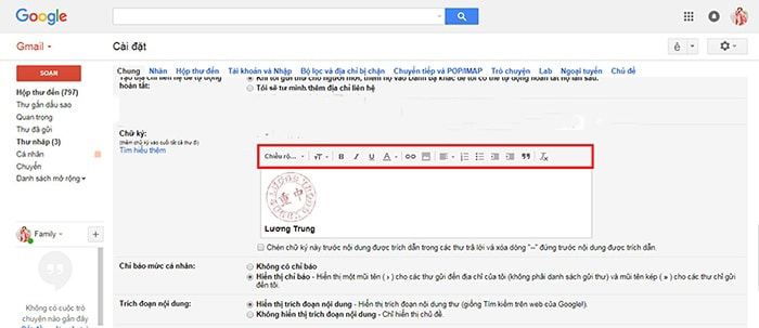  Hướng dẫn tạo con dấu v&agrave; th&ecirc;m logo h&igrave;nh ảnh cho chữ k&yacute; Gmail
