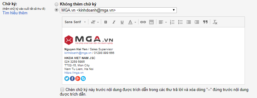 Tạo chữ k&yacute; Gmail với HUBSPOT