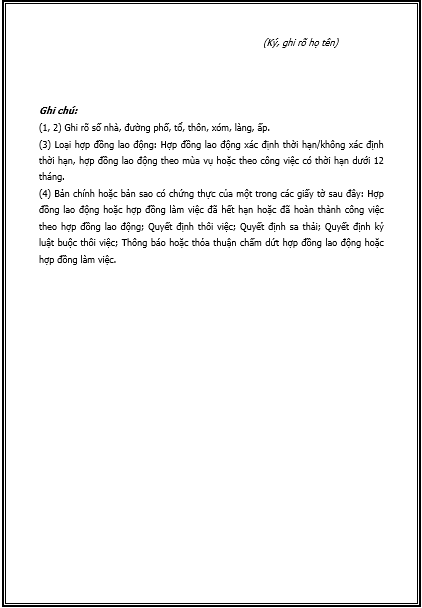 Đề nghị hưởng trợ cấp thất nghiệp 