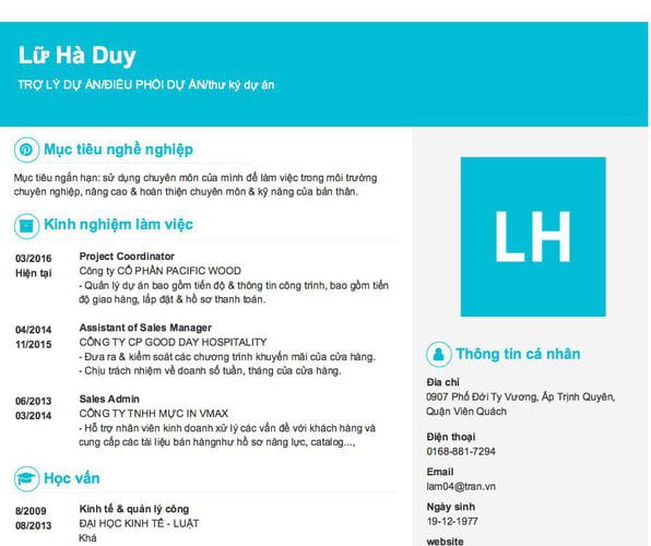Kinh nghiệm viết CV trợ l&yacute; dự &aacute;n