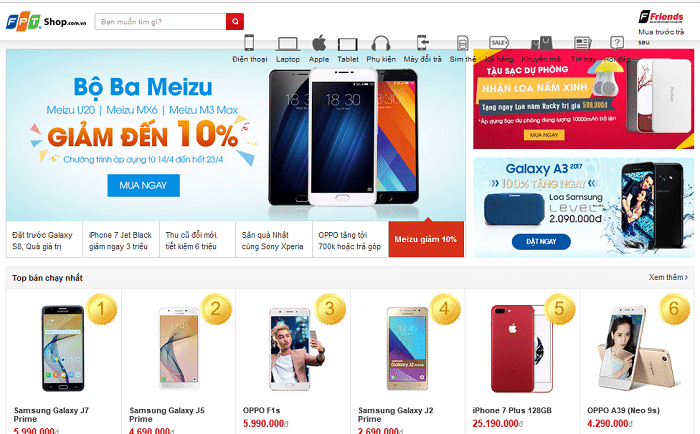 Web FPT shop