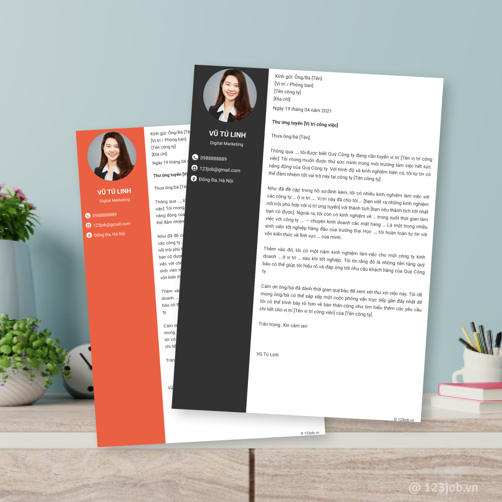 Mẫu Cover Letter Ấn tượng - Chuyên nghiệp tiếng Việt