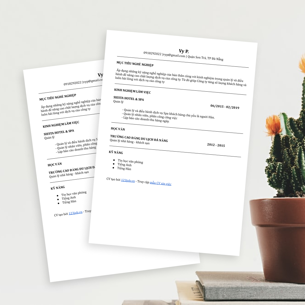 Tải mẫu CV file word Kĩ sư xây dựng/Giám sát thi công miễn phí