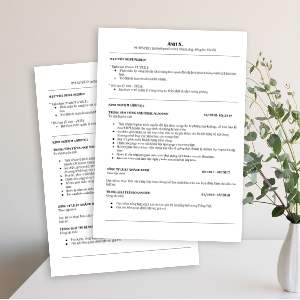 Tải mẫu CV file word Hướng dẫn viên du lịch miễn phí