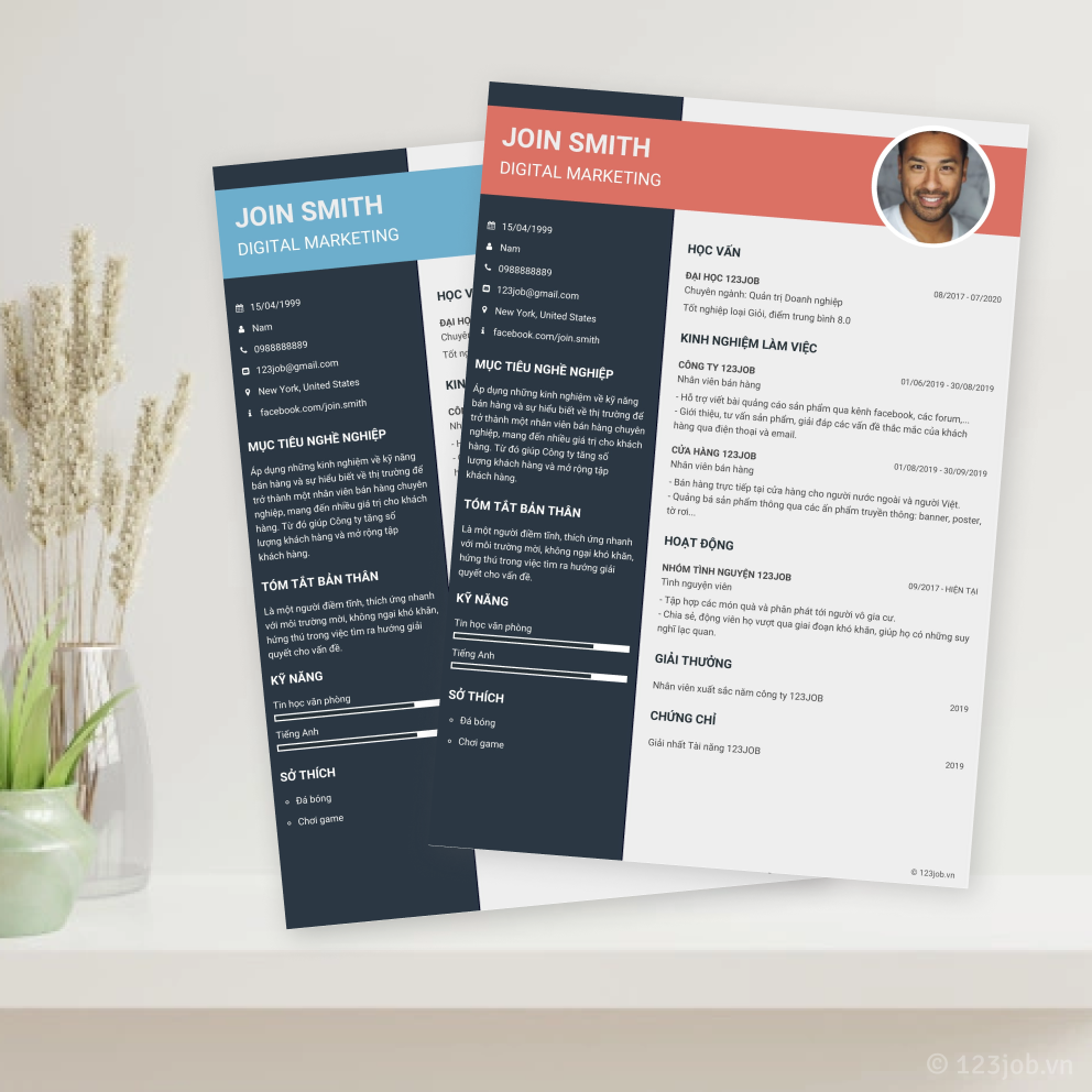 Mẫu CV Cao cấp - Ấn tượng
