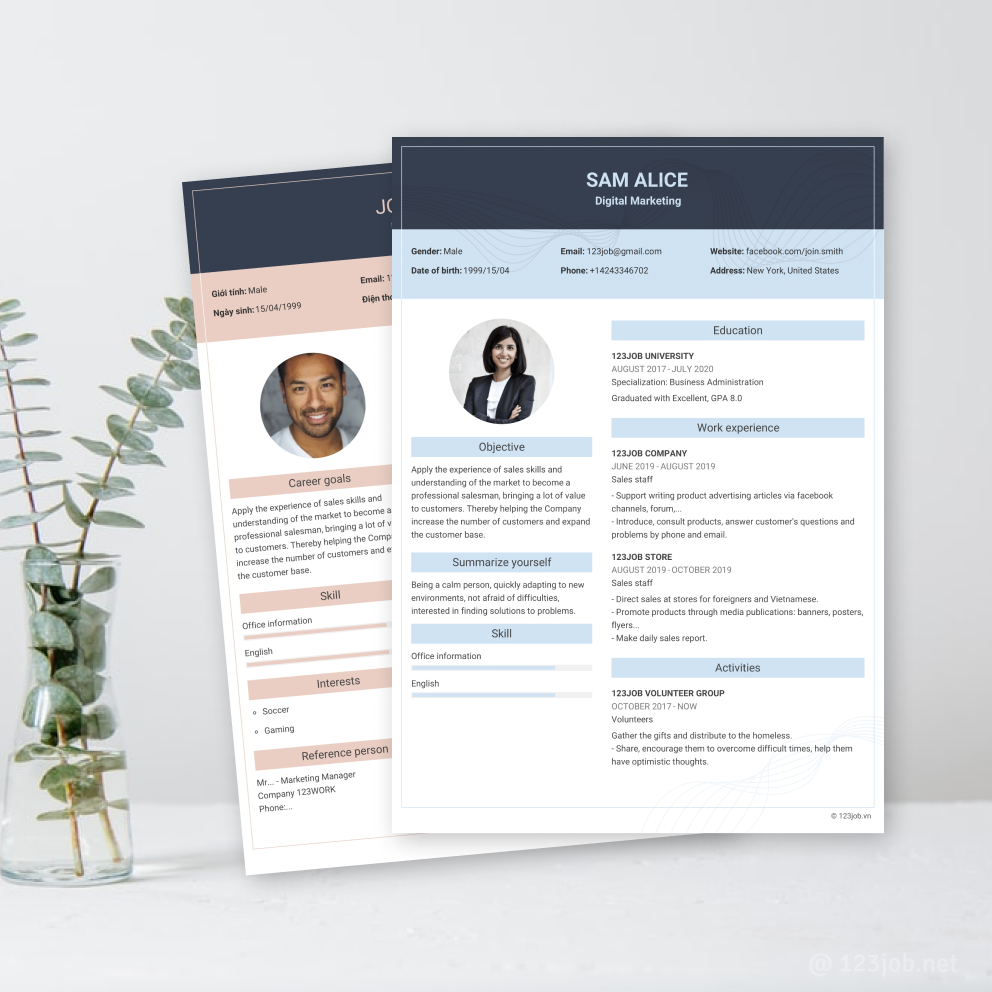 Mẫu CV Vintage tiếng Anh - Độc đáo