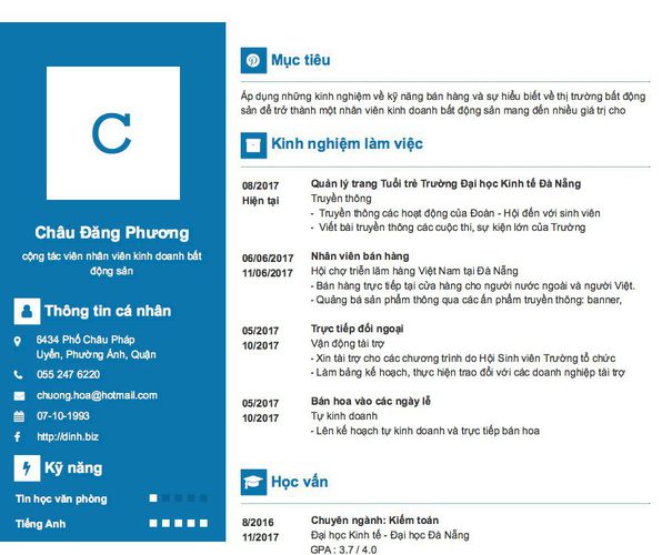 Gợi ý cách viết Mẫu CV tham khảo cộng tác viên nhân viên kinh doanh bất động sản