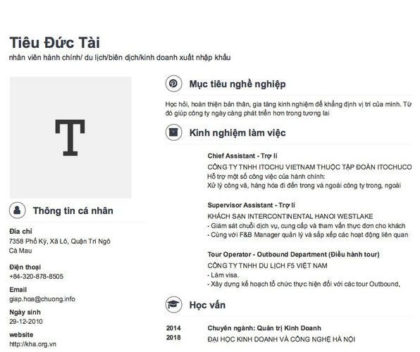 Gợi ý cách viết Mẫu CV tham khảo nhân viên hành chính/ du lịch/biên dịch/kinh doanh xuất nhập khẩu