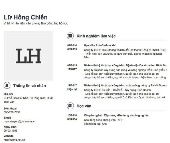 Gợi ý cách viết Mẫu CV tham khảo Vị trí  Nhân viên văn phòng làm công tác hồ sơ.