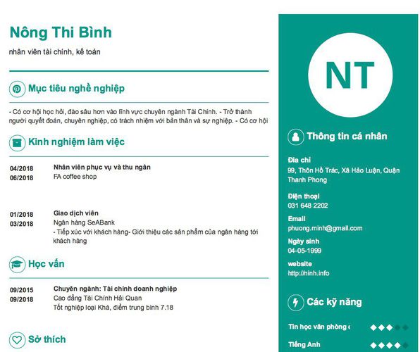 Gợi ý cách viết Mẫu CV tham khảo nhân viên tài chính, kế toán