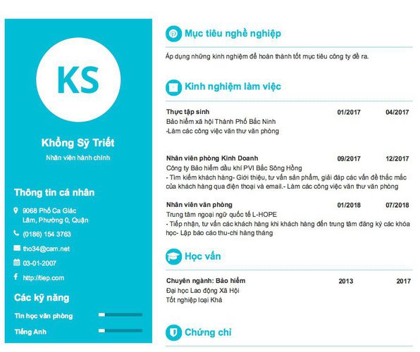 Gợi ý cách viết Mẫu CV tham khảo Nhân viên hành chính