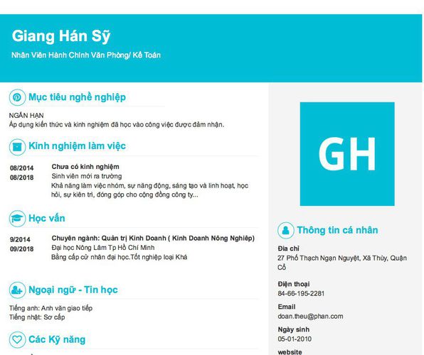 Gợi ý cách viết Mẫu CV tham khảo Nhân Viên Hành Chính Văn Phòng/ Kế Toán