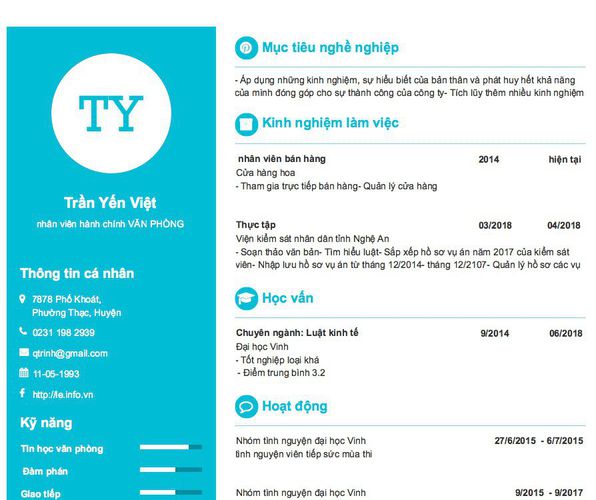 Gợi ý cách viết Mẫu CV tham khảo nhân viên hành chính VĂN PHÒNG