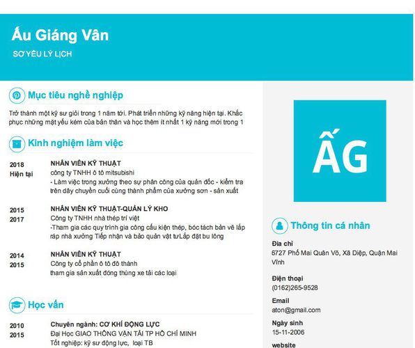 Gợi ý cách viết Mẫu CV tham khảo  SƠ YẾU LÝ LỊCH