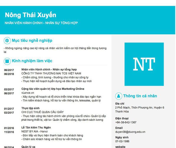 Gợi ý cách viết Mẫu CV tham khảo NHÂN VIÊN HÀNH CHÍNH - NHÂN SỰ TỔNG HỢP