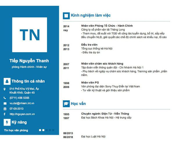 Gợi ý cách viết Mẫu CV tham khảo phòng Hành chính - Nhân sự