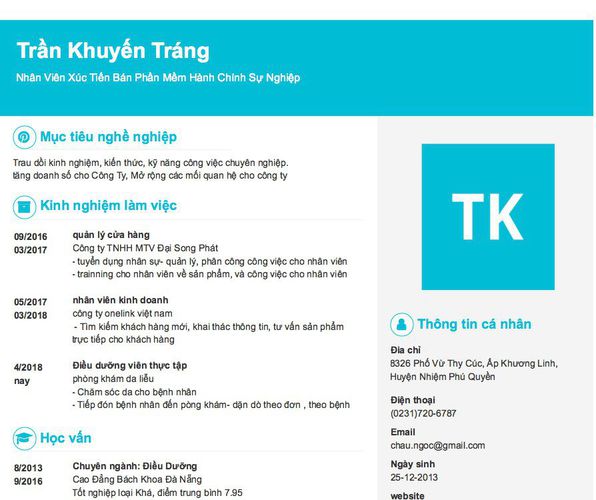 Gợi ý cách viết Mẫu CV tham khảo Nhân Viên Xúc Tiến Bán Phần Mềm Hành Chính Sự Nghiệp