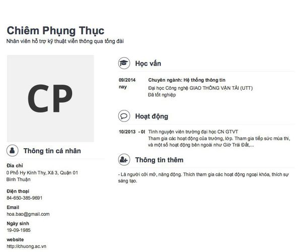 Gợi ý cách viết Mẫu CV tham khảo Nhân viên hỗ trợ kỹ thuật viễn thông qua tổng đài