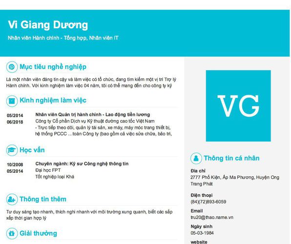 Gợi ý cách viết Mẫu CV tham khảo Nhân viên Hành chính - Tổng hợp, Nhân viên IT