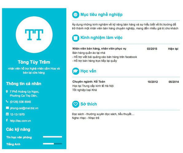 Gợi ý cách viết Mẫu CV tham khảo nhân viên hỗ trợ Nghệ nhân cắm Hoa và bán tại cửa hàng