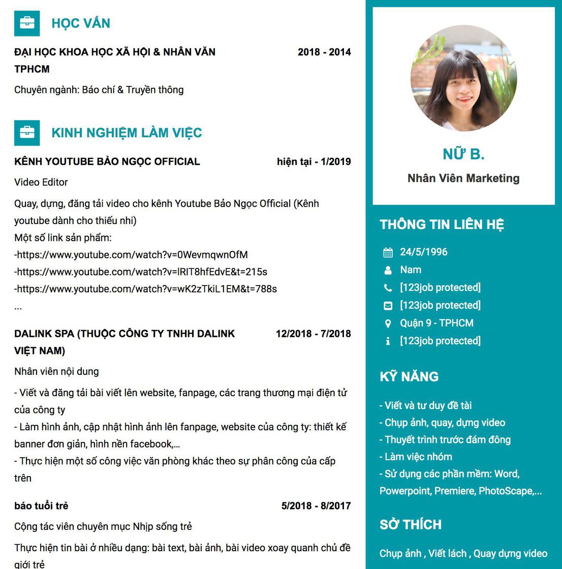 Gợi ý cách viết Mẫu CV tham khảo nhân viên marketing 