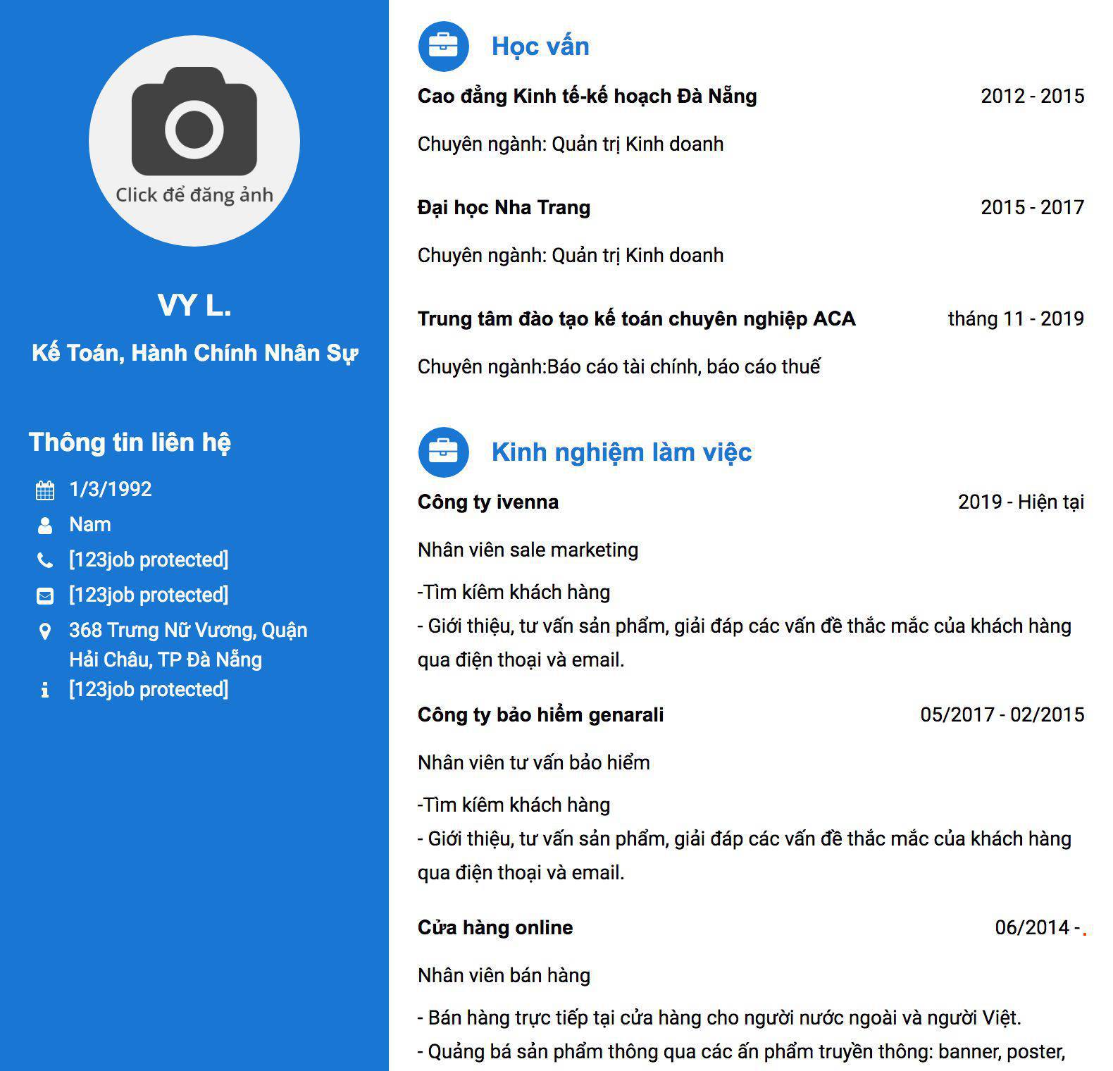 Gợi ý cách viết Mẫu CV tham khảo kế toán, hành chính nhân sự 