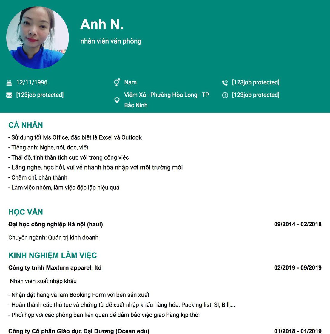 Gợi ý cách viết Mẫu CV tham khảo nhân viên văn phòng 