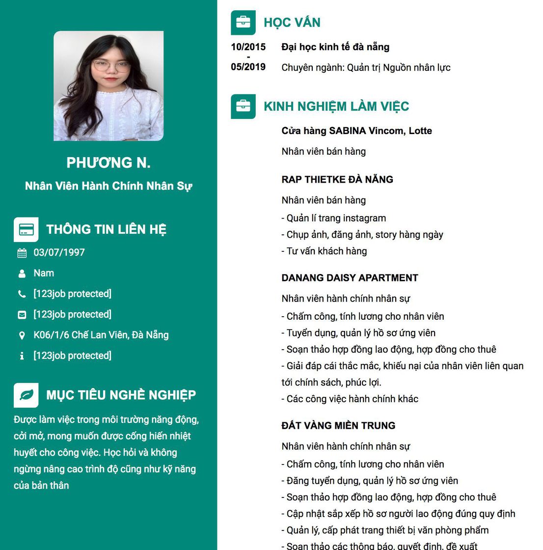 Gợi ý cách viết Mẫu CV tham khảo Nhân viên Hành chính Nhân sự 