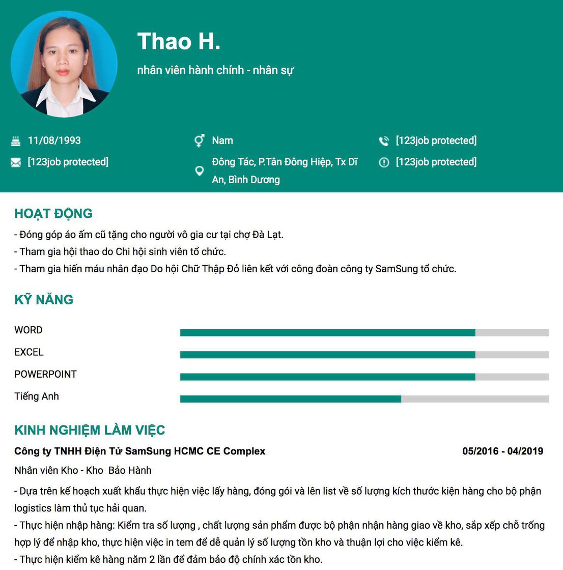 Gợi ý cách viết Mẫu CV tham khảo nhân viên hành chính - nhân sự 