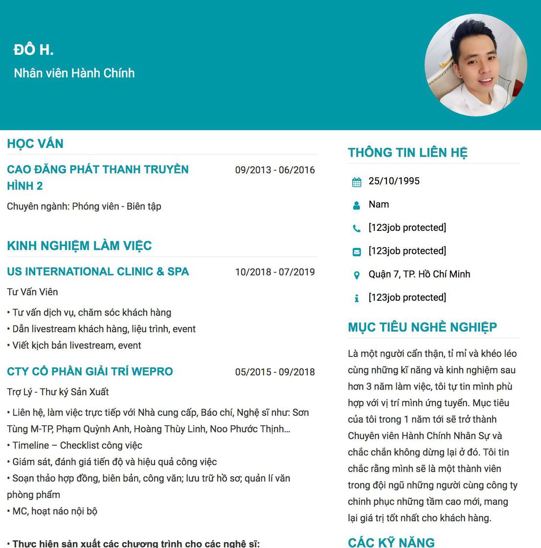 Gợi ý cách viết Mẫu CV tham khảo Nhân viên Hành Chính 