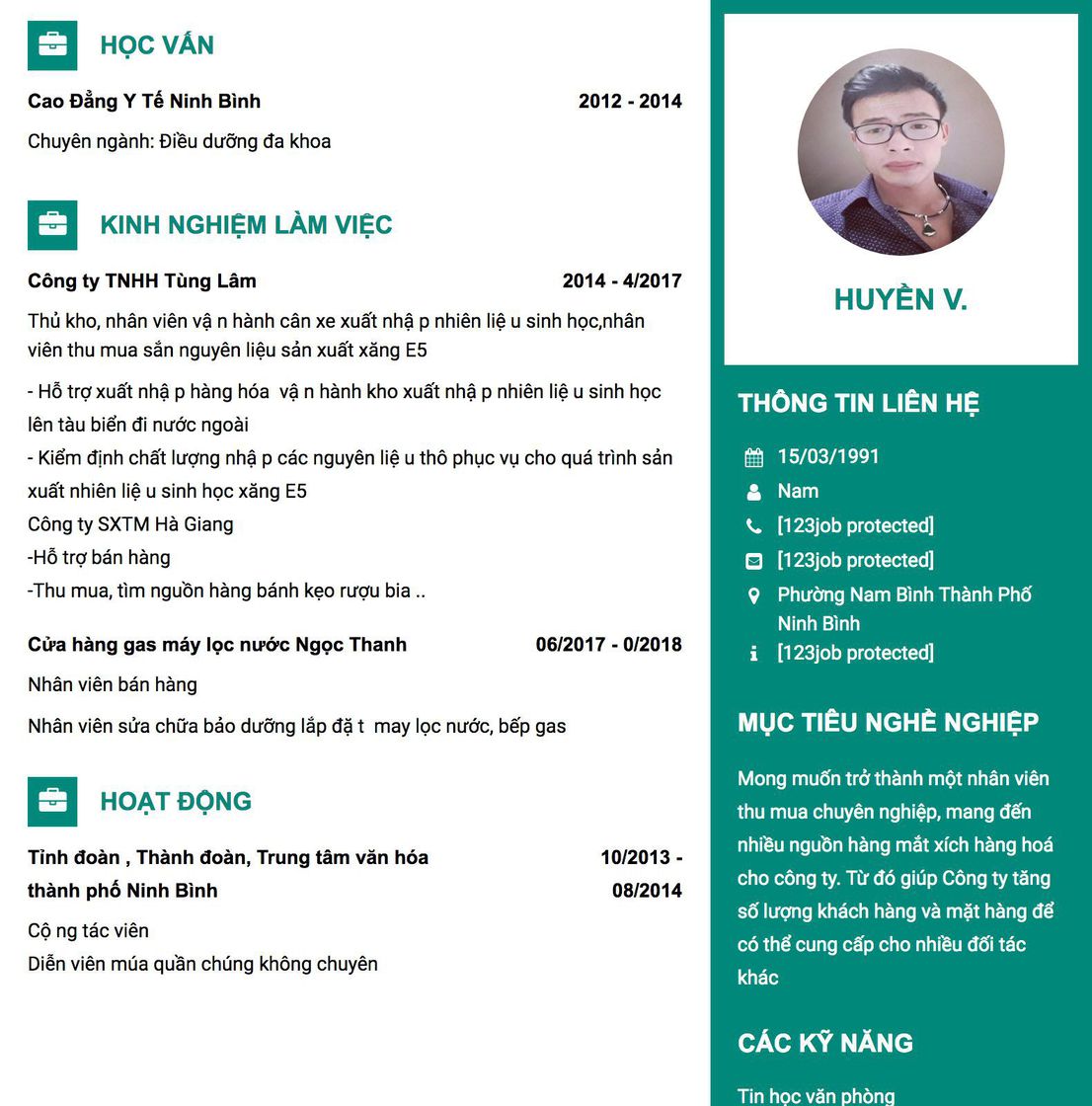 Gợi ý cách viết Mẫu CV tham khảo Thủ kho, nhân viên vận hành cân xe xuất nhập nhiên liệu sinh học,nhân viên thu mua sắn nguyên liệu sản xuất xăng E5 