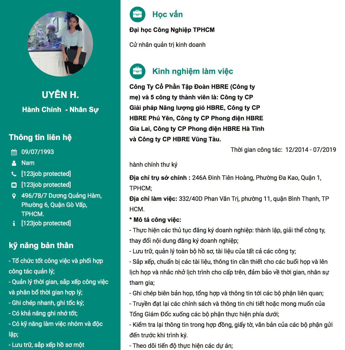 Gợi ý cách viết Mẫu CV tham khảo Hành Chính &nbsp;- Nhân sự 