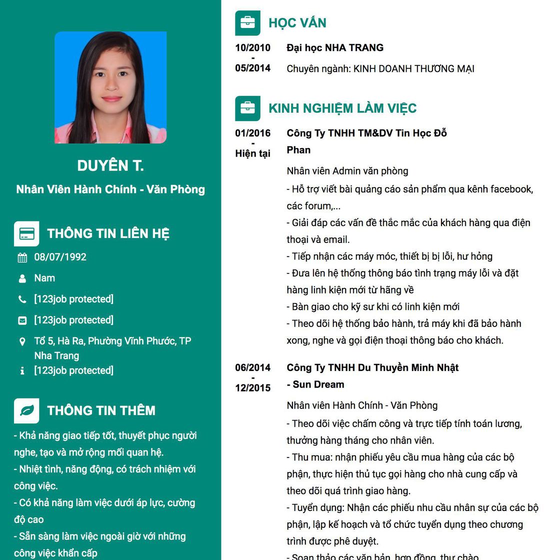 Gợi ý cách viết Mẫu CV tham khảo Nhân viên hành chính - văn phòng 