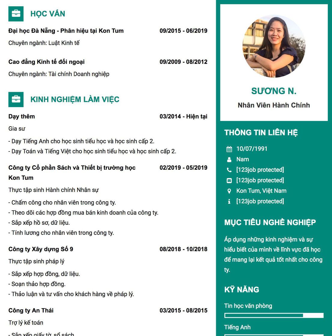 Gợi ý cách viết Mẫu CV tham khảo nhân viên hành chính 