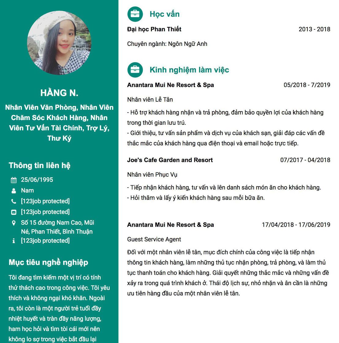 Gợi ý cách viết Mẫu CV tham khảo Nhân viên văn phòng, nhân viên chăm sóc khách hàng, nhân viên tư vấn tài chính, trợ lý, thư ký 