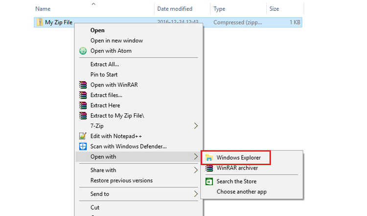 C&aacute;ch giải n&eacute;n file Windows Explorer