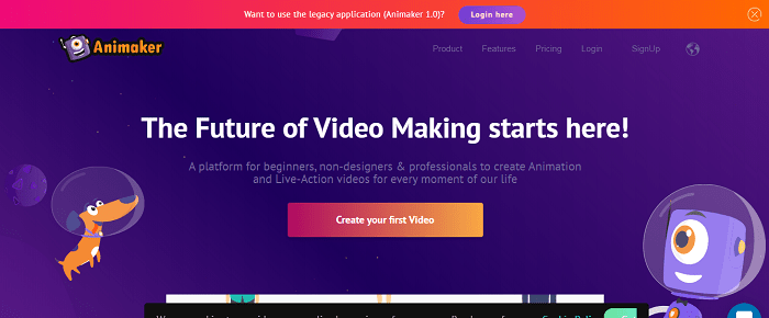 Animaker cho thiết kế infographic online