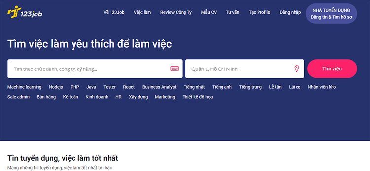 Trang web tuyển dụng shipper uy t&iacute;n
